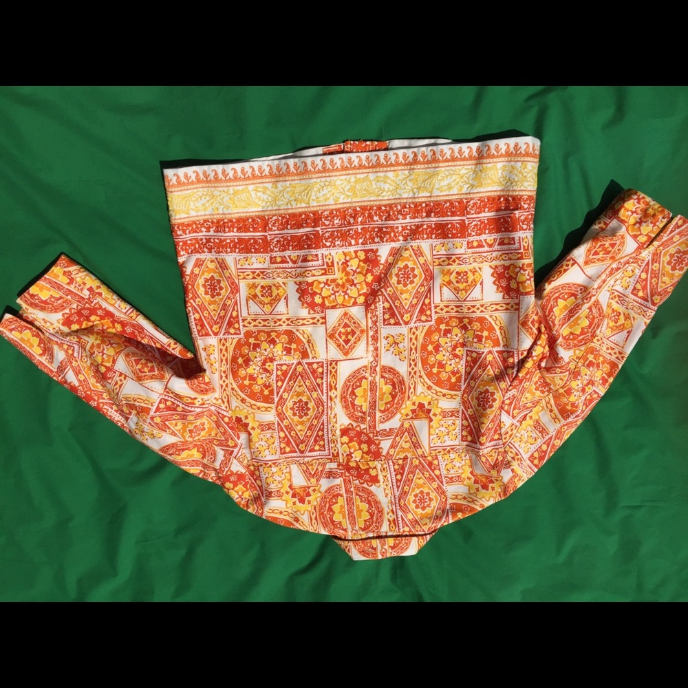 Orange Multi Geometric Embroidered Jacket - Picture 4 of 4
